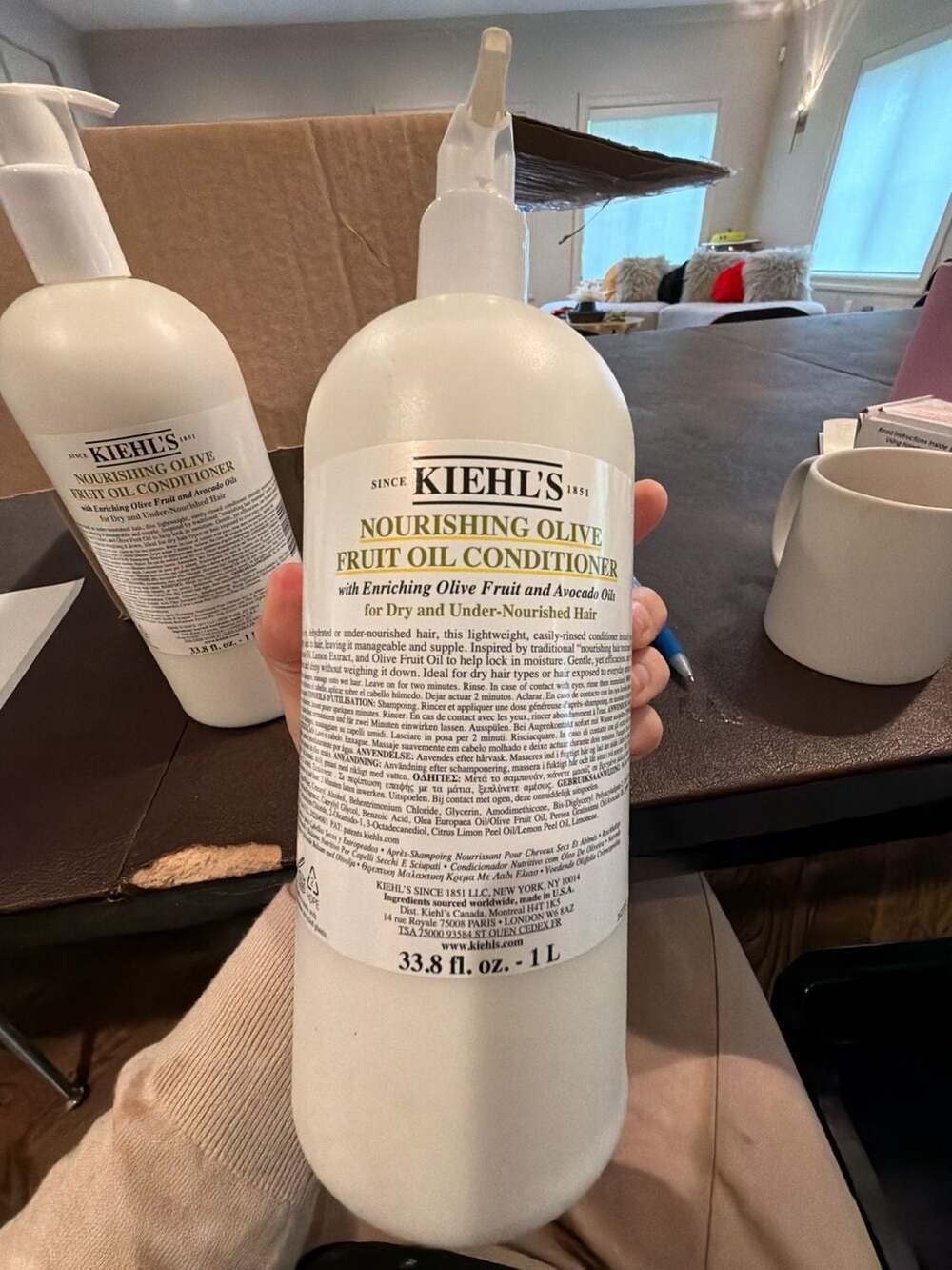 Kiehl's Nourishing Olive Fruit Oil Conditioner 33.8 fl. oz. / 1L - Picture 3 of 3